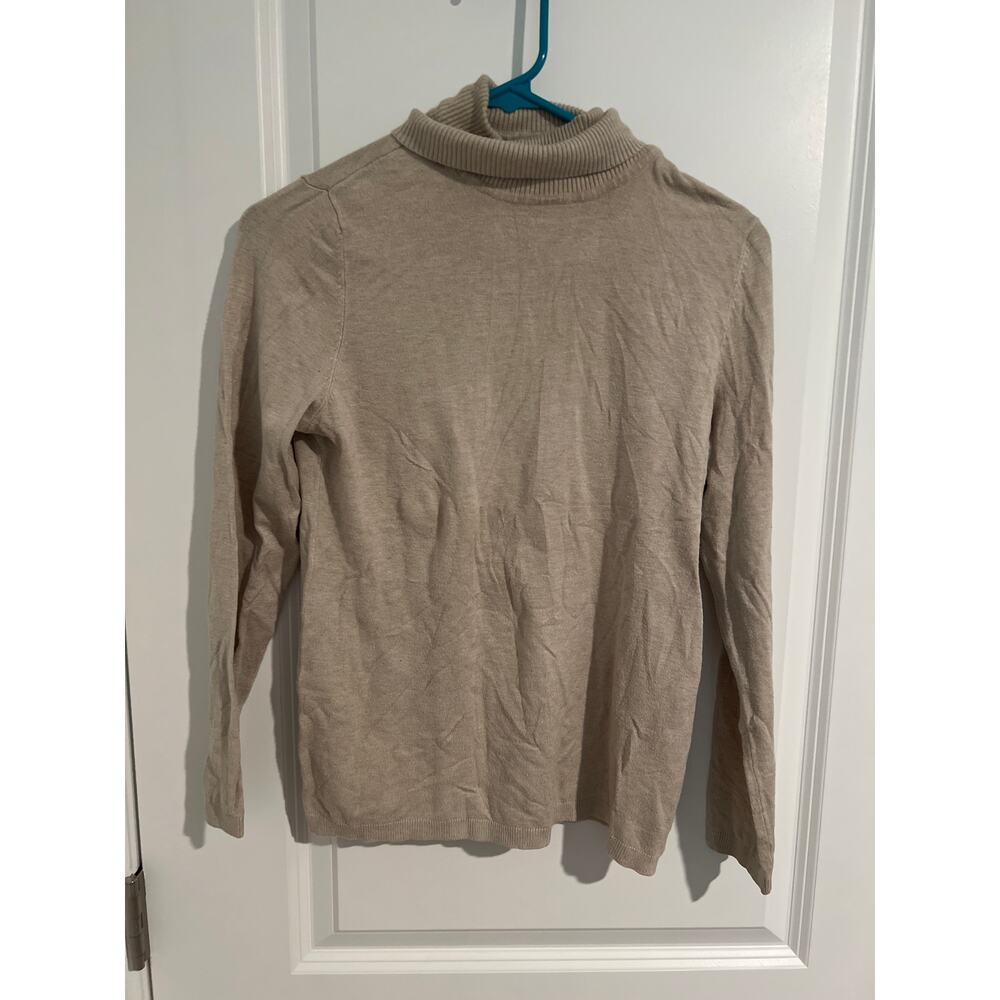 Chico’s Ivory Mock Neck Pullover Sweater – Size 0 (US S/4–6)
